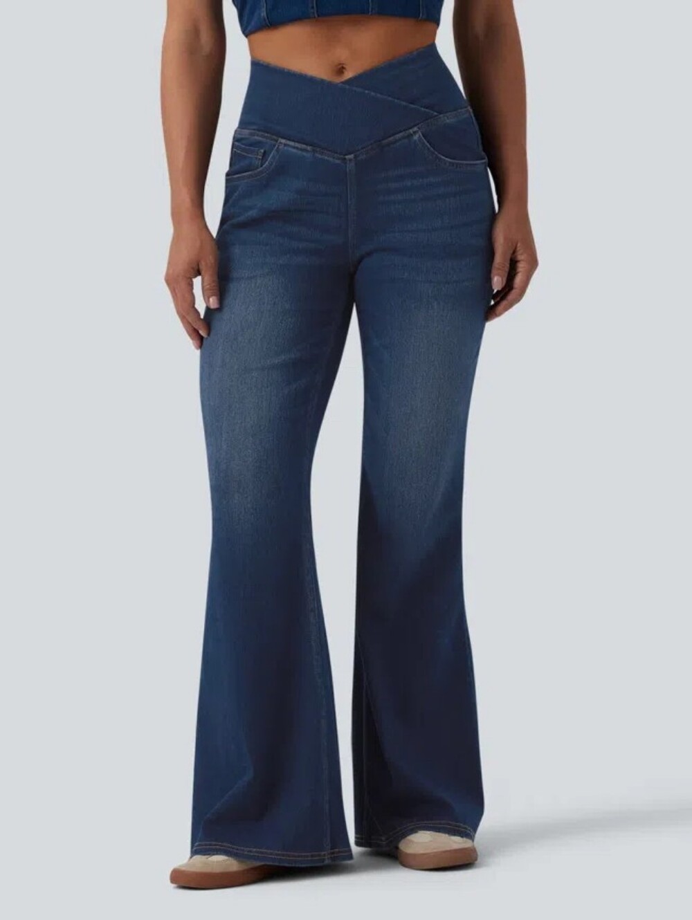HALARA Navy Blue Flare Jeans